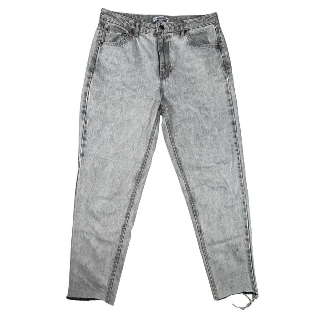 Pull & Bear Gray Wash Raw Hem Jeans Size 40
